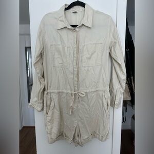 Medium White Aerie Romper